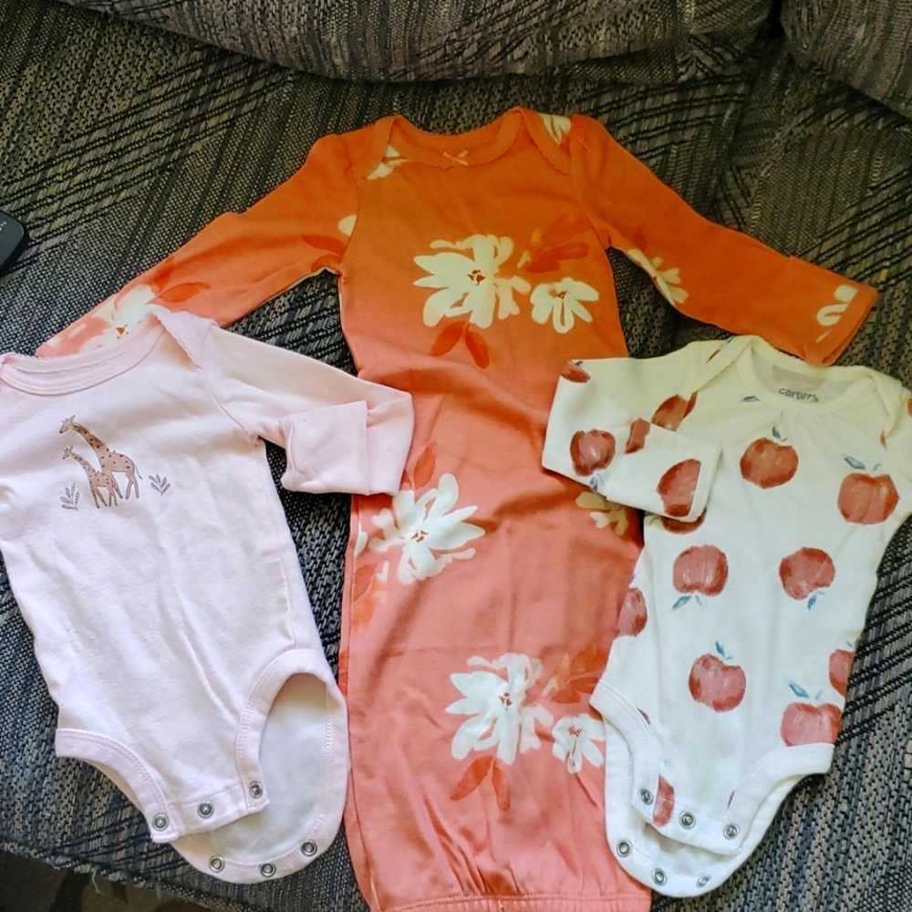 Newborn baby girl bundle 3 pieces